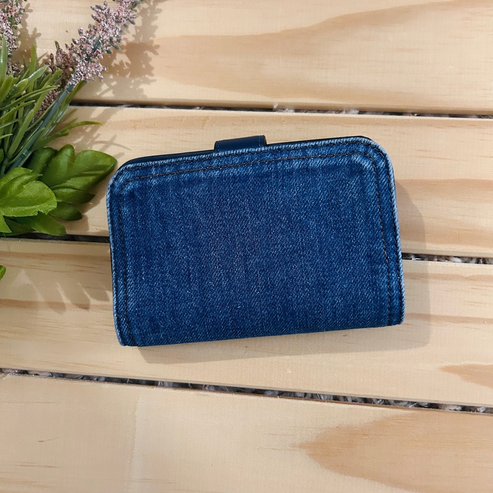 NWT💙Coach Women Denim Tabby Medium Wallet Deep Blue CAN58 Gift Idea - Picture 3 of 5